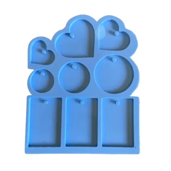 Molde Silicone 9 Pingentes Tag Variados Resina M45 Colar
