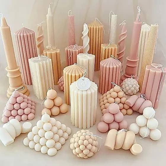 Molde Silicone Varios Modelos Vela Luxo Decoração Sabão Gesso Cimento Resina