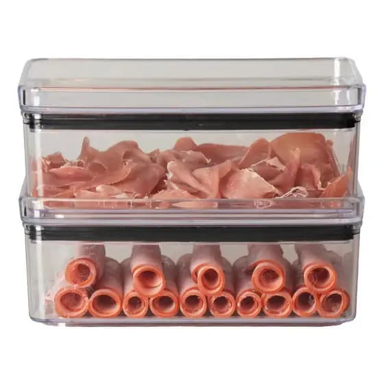 Kit 2 Potes Herméticos Lumini Porta Frios 770ml Empilháveis Design Funcional Vedação Moderna