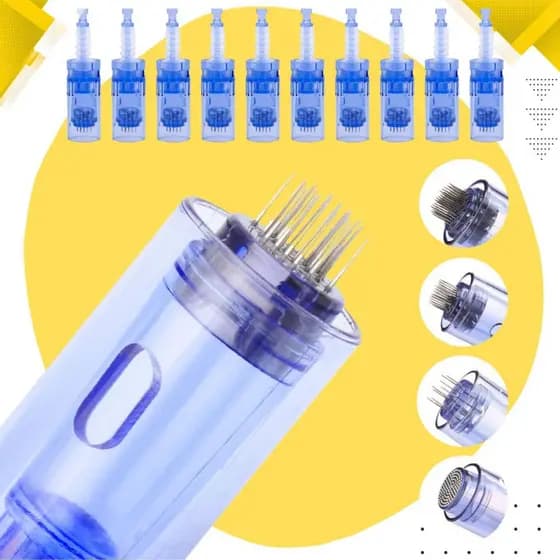 10 Cartuchos ponteira agulha para micropigmentação Dermapen Dr Pen N2 MyM M7 M5 A6