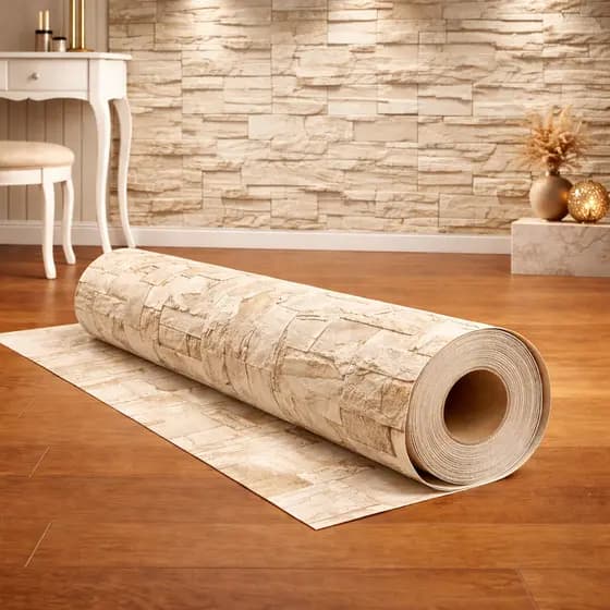 Papel de Parede Adesivo Tijolinho Realista Marrom Para Cozinha Churrasqueira Sala Quarto