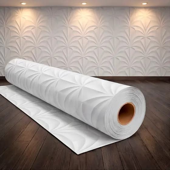 Papel de Parede Resistente Branco Decoração Casa Sala Quarto Adesivo Luxo