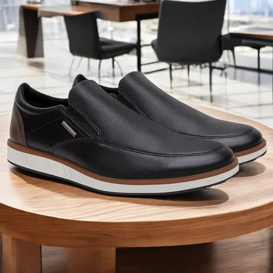 Sapato Social Casual Masculino Oxford Sem cadarço Elastico Para Homens Promoção Sapato Empresarial