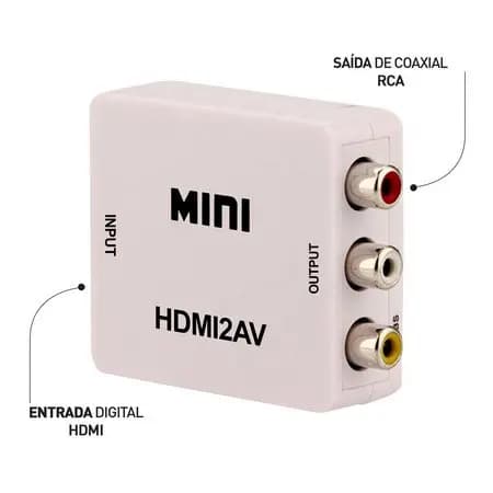 KIT 05 PCS ATACADO MINI Adaptador Conversor De HDtv2AV