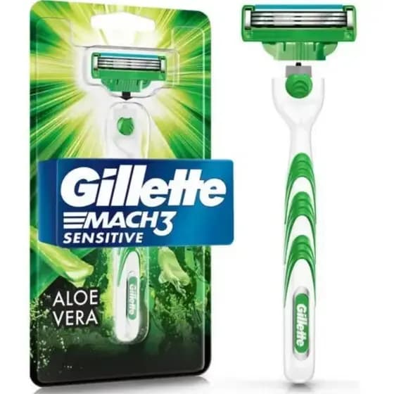 Aparelho De Barbear Mach3 Sensitive + 1 Carga Gillette