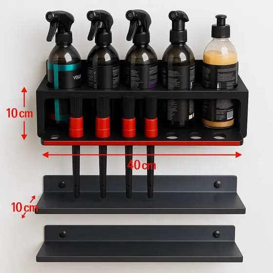 Kit Estética Automotiva -1 Suporte -2 Prateleiras Pro JDR