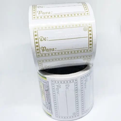 Etiqueta adesiva decorativa DE - PARA - 200 unidades, etiqueta decorativa de-- para--, dourada ou prata