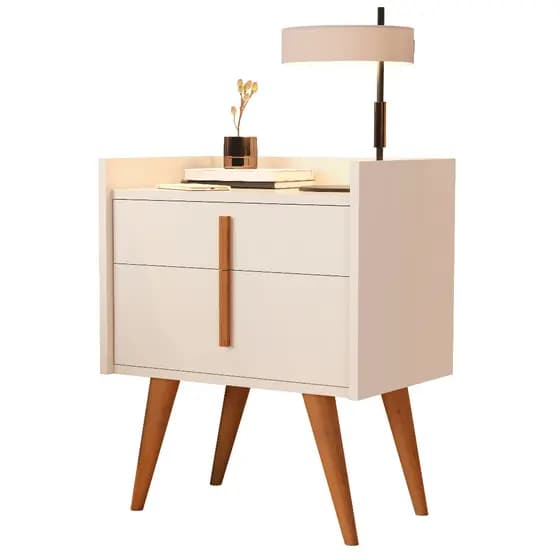 Mesa De Cabeceira Quarto Retrô Com 1 Gaveta E 1 Porta Mesa Lateral Decorativa Moisés Magazine G2