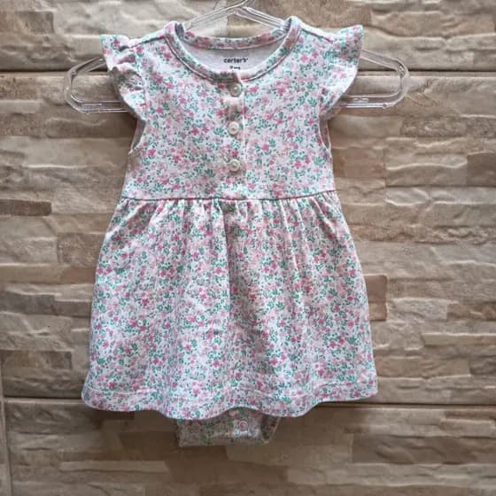 Vestido Body Carter's Tamanho 3 meses - Vestido Bebê Menina - Vestido Infantil