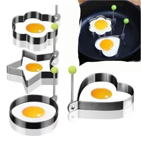 Moldes Forma Ovo Frito Omeleteira Panqueca Aço Inox