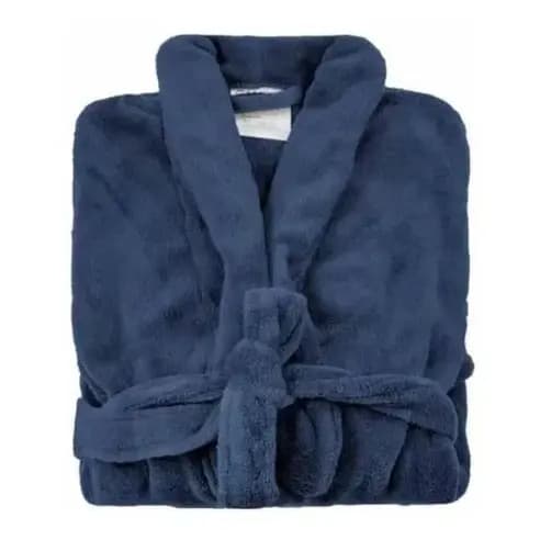 Roupão Toalha Masculino Microfibra Luxo - Azul Marinho