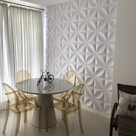 Kit com 38 Placas Decorativa 3d De Revestimento Pvc 50cmx50cm