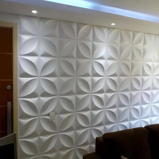 Kit com 45 Placas 3D Autoadesiva Decorativa De Revestimento Pvc 50cmx50cm