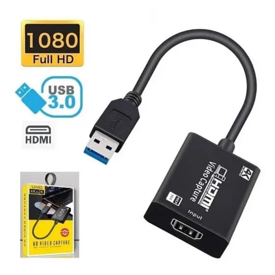 Placa De Captura De Áudio E Vídeo Hdmi Para Usb 3.0 1080p 4k