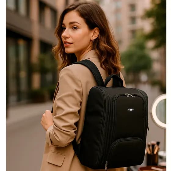 Maleta Mochila Bolsa Profissional 3 em 1 Para Maquiadores Manicures com 4 Nécessaires Removíveis – CK Presentes