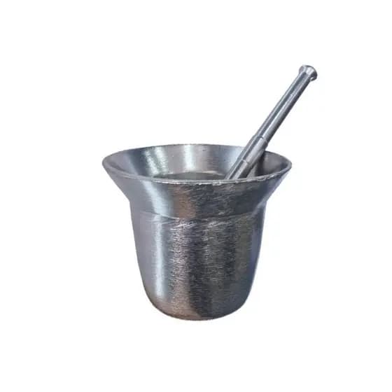 Pilão Alumínio Batido Grande 1,3l Pra Alho/tempero N5 Forte