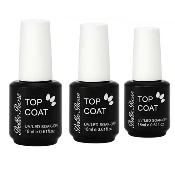Top Coat 18ml Bella Rosa Selante Fortalecedor Unhas Gel