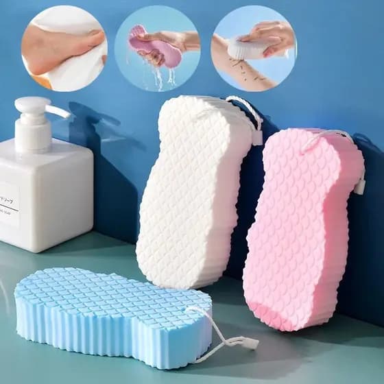 Esponja Esfoliante Suave Bucha de Banho para Bebês e Adultos Ferramenta de Banho para Remover Pele Morta