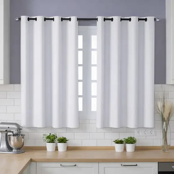 Cortina Cozinha Corta 100% a Luz Blackout/Blecaute 2,20 X 1,30