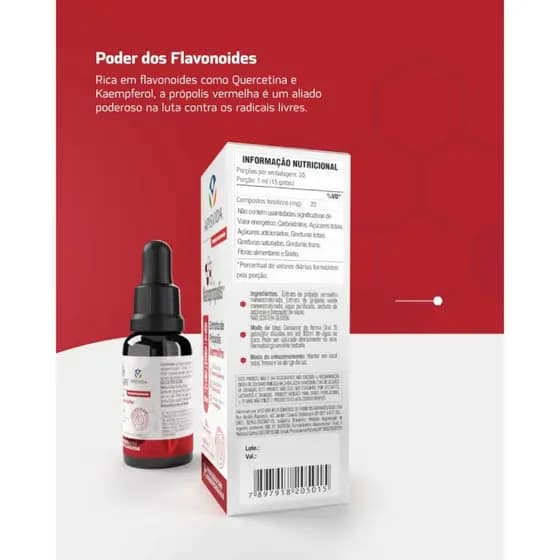 Nanoprópolis Extrato De Própolis Vermelho 20ml Apisvida