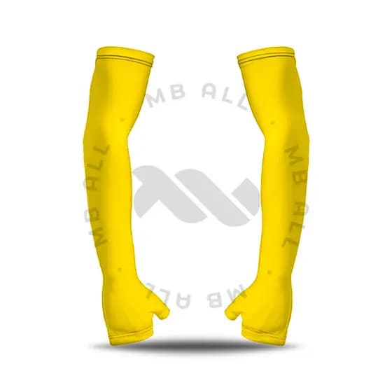 Par Manga Manguito com Proteção Solar UV Braço Unissex Motoqueiro Vôlei Ciclismo Amarelo