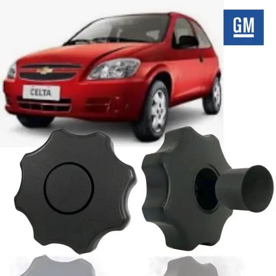 Kit com 2 Manoplas de Regulagem para o Banco Chevrolet Celta de 2001 Á 2012 e Prisma de 2007 a 2017