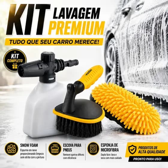 Aplicador de detergente Lavadora Alta Pressão Snow Foam Escova para Pneu Esponja Microfibra Kit De Lavagem Automotiva