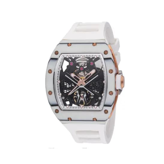Relógio Masculino Automático Invicta 49015 S1 Rally Esqueleto Pulseira Branca