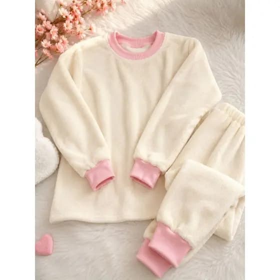 Pijama de Inverno Fleece Microsoft Peluciado Feminino e Masculino Tamanhos Especiais,Super Quentinho e Confortável