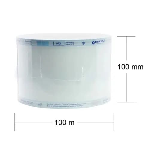Rolo Bobina Papel Grau Cirurgico para esterelizacão Autoclave 10CMx100M