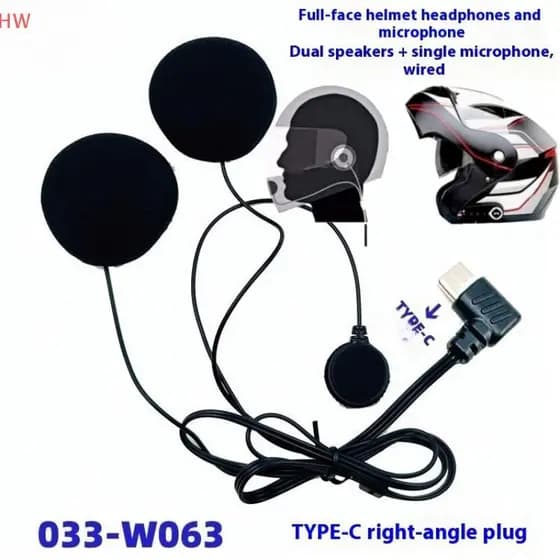 1 Pçs Microfone Macio Para E1/X1 Tipo-C Plug HD Redução De Ruído Motocicleta Rosto Cheio Capacete Fone De Ouvido