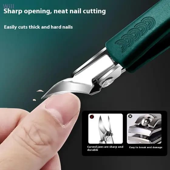 Cortador De Unhas Pontiagudo Super Inclinado , Anti-Respingos , Alicate Grosso Para , Tesoura Cuidados Com As