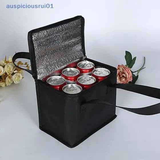 Caixa Térmica Portátil Com Isolamento Térmico , Bolsa Para Acampamento , Alimentos , Bebidas , Bento , Churrasco , Zip P