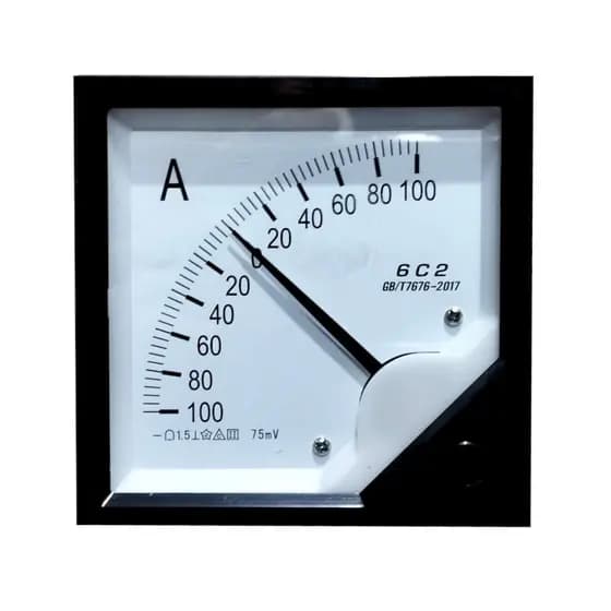 Amperímetro 100 - 0 - 100 A DC Shunt Para Painel
