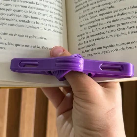 Suporte de leitura para polegar suporte de livro auxílio de leitura e expansor para estudantes e leitores cores variadas