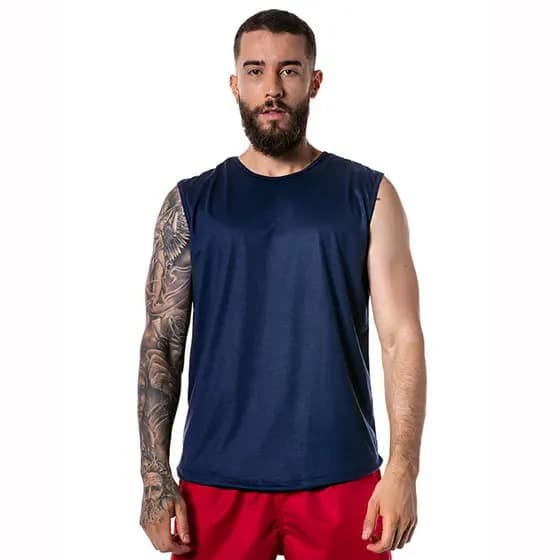 Camiseta Regata Machão Longline Lisa Masculina Oversized Fitness Academia Treino