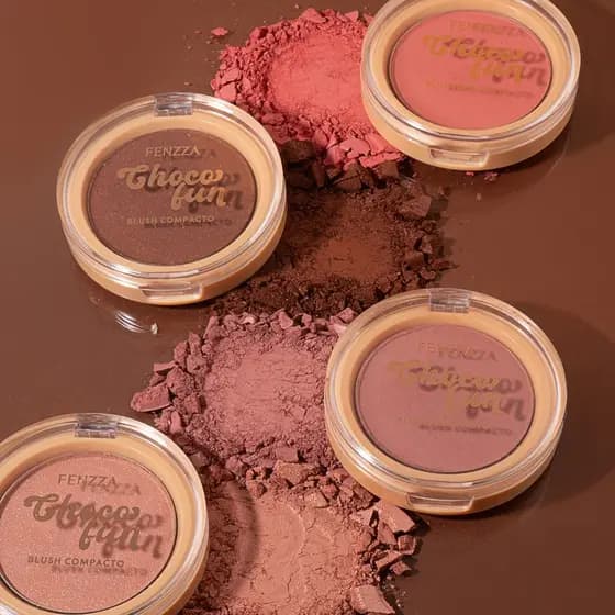 FENZZA CHOCO FUN BLUSH COMPACTO em pó Ruby Belga Belga Suisse