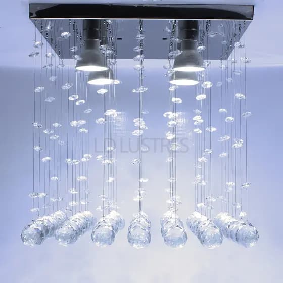 Lustre De Cristais Verdadeiros k9 De 30mm Para Sala De Estar