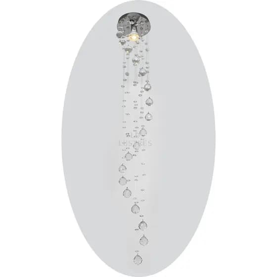 Lustre de cristal moderno em espiral Para Lavabo com 1,40m de altura mais Lâmpada B.F Inclusa