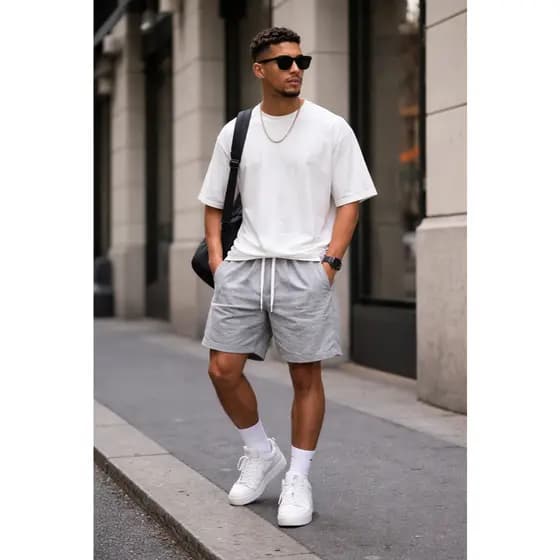 Oferta Kit 4 Shorts Mauricinho de Linho Cru Masculino