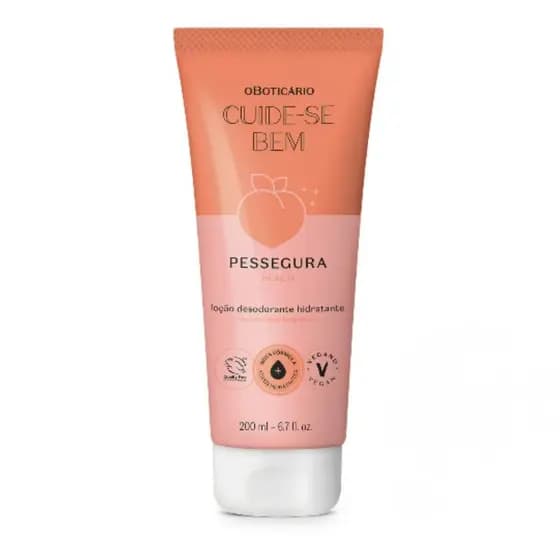 Loção Hidratante Desodorante Corporal 200 ml Cuide-se Bem Pessegura - O Boticário