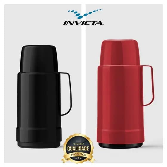 Garrafa de Café Chá Térmica Invicta Resistente Compacta 500ml Qualidade Invicta Trabalho Cozinha