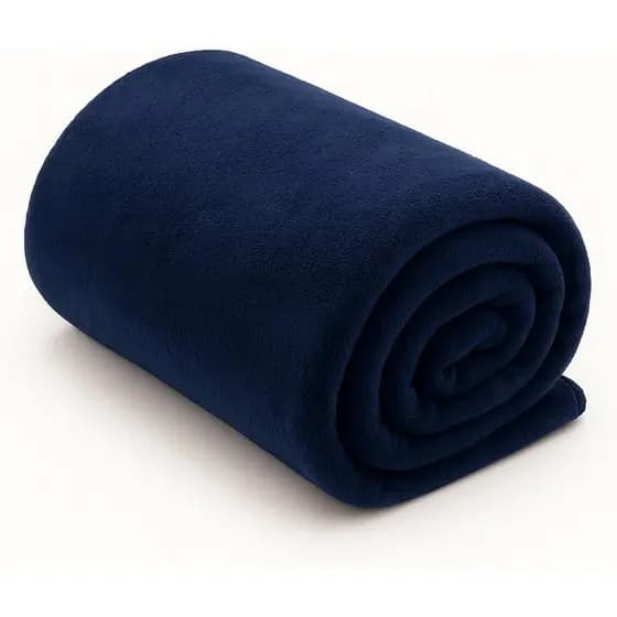 Manta Casal de Microfibra Fleece | Cobertor Macio e Quentinho, Dupla Face, 1,80m x 2,00m – Azul