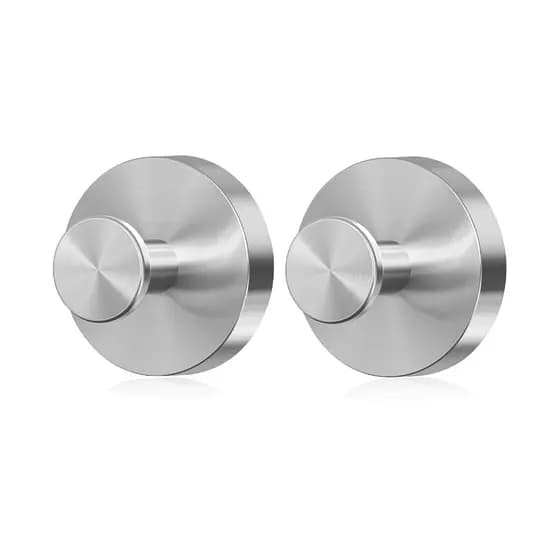 Lumai Kit 2 Ganchos Parede Inox Cabide Toalha Roupas Banheiro Quarto Cozinha Pendurador Aço