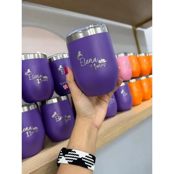 5 Copos térmicos 350ml personalizado beer
