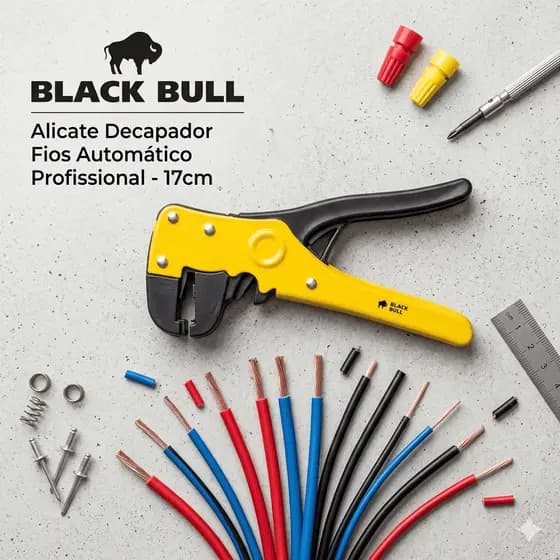 Alicate Decapador Automático Profissional Corte Ajustável Fio Elétrico Cabo 17cm