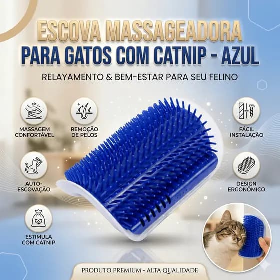 Escova Massageadora Gato Parede Self Groomer Com Catnip