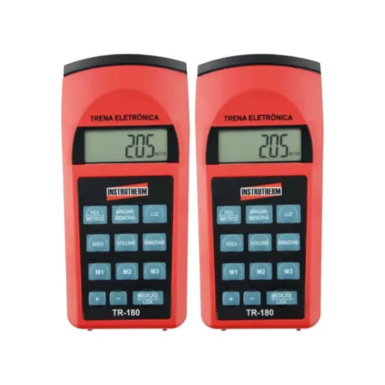 Kit 2 Trena Ultrassônica Digital Mira Laser 0,91 A 15,00M Área Volume Tr-180 Portátil Instrutherm