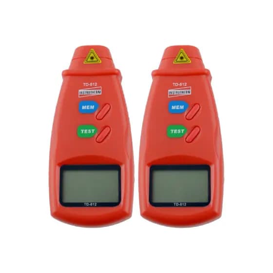 Kit 2 Tacômetro Digital Óptico Mira Laser Faixa 2,5 A 99999 Rpm Velocidade Td-812 Portátil Estojo