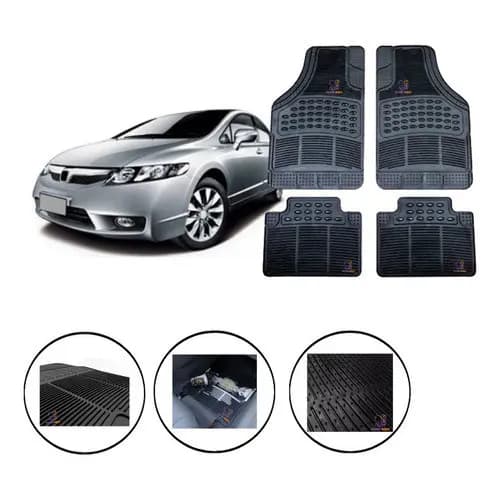 Jogo Tapete Carpete Borracha Honda Civic Lxl Até 2011